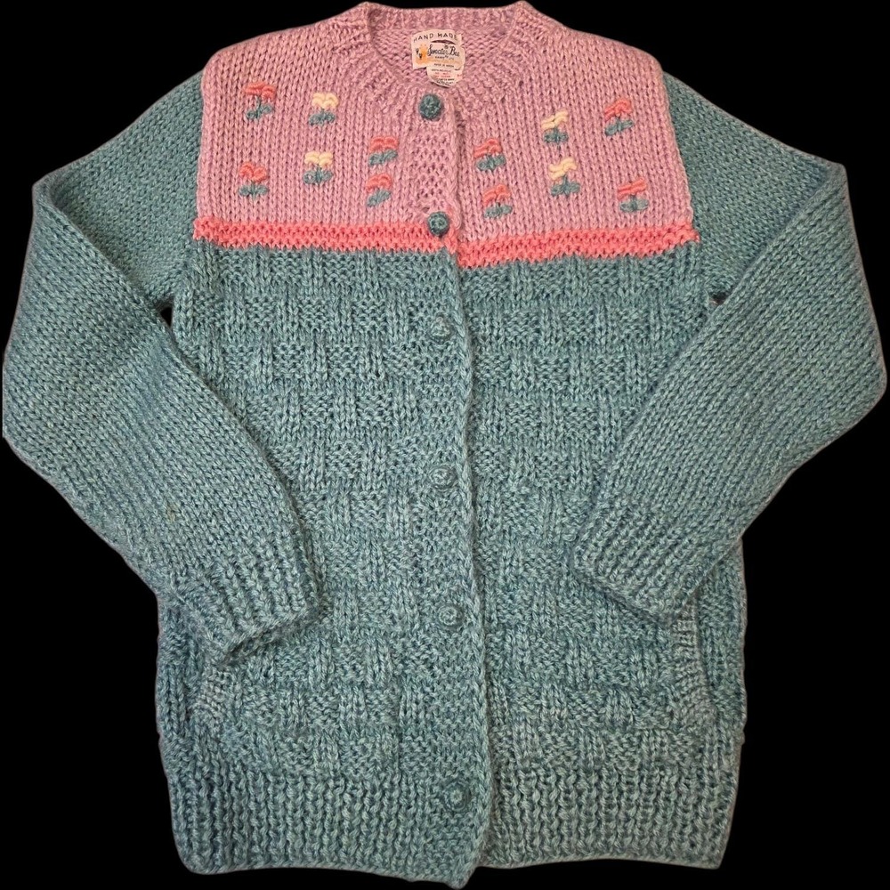 Vintage Hand Made Sweater‎ Bee by Banff Ltd Cardigan Medium